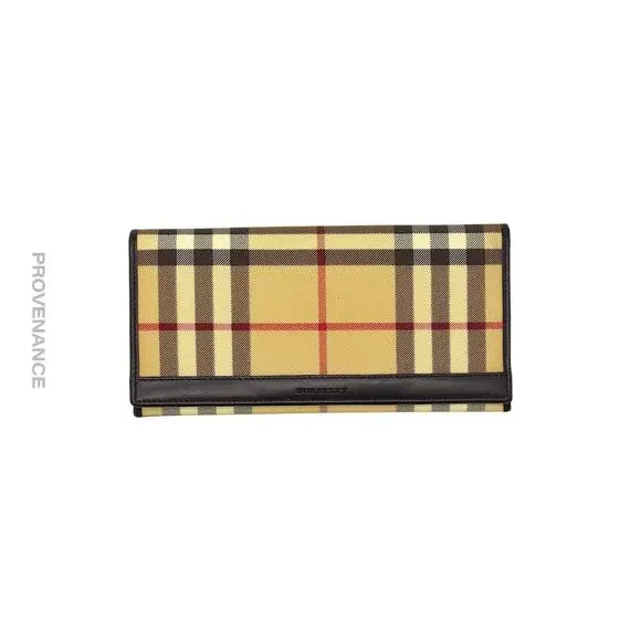 🔴 Burberry Long Snap Wallet - Nova Check Black - Picture 1 of 11